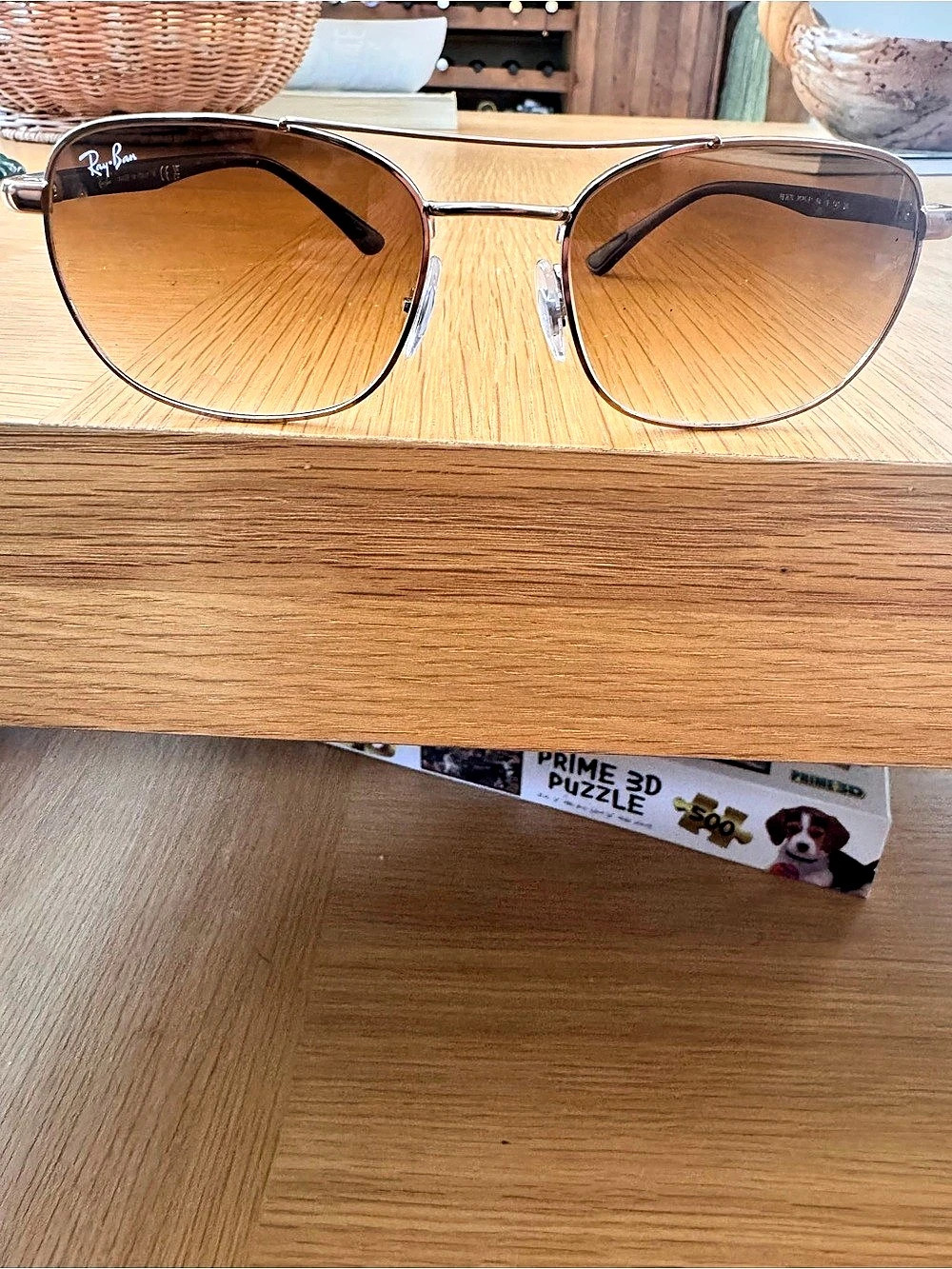 Ray-Ban Ja-Jo RB3592 Brown & Gold Aviator Sunglasses